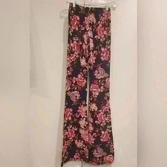 J. Jill  Wearever Floral Multi-Color Bell Leg Knit Pants - Picture 2 of 10